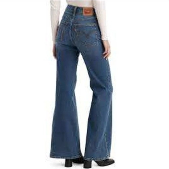 Levi's Ribcage Wide Leg Premium  Bell Flare High Rise Jeans Size 27 X 32 - Picture 2 of 12